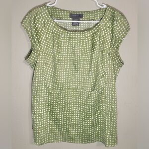 George Olive and White Patterned Blouse